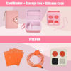 Picture of YouKnow Hard Case and Silicone Cover for Yoto Mini Player, Kids Audio Music Accessory with Card Case Holder for up to 10 Cards (Pink)