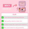 Picture of YouKnow Hard Case and Silicone Cover for Yoto Mini Player, Kids Audio Music Accessory with Card Case Holder for up to 10 Cards (Pink)