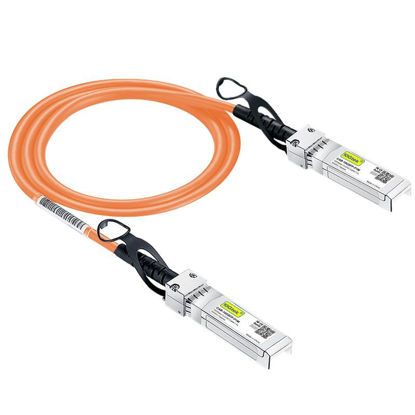Picture of [Orange] Colored 10G SFP+ DAC Cable - Twinax SFP Cable for Cisco SFP-H10GB-CU1M, Meraki MA-CBL-TA-1M, Ubiquiti UniFi, D-Link, Supermicro, Fortinet, Netgear, 1-Meter(3.3ft)