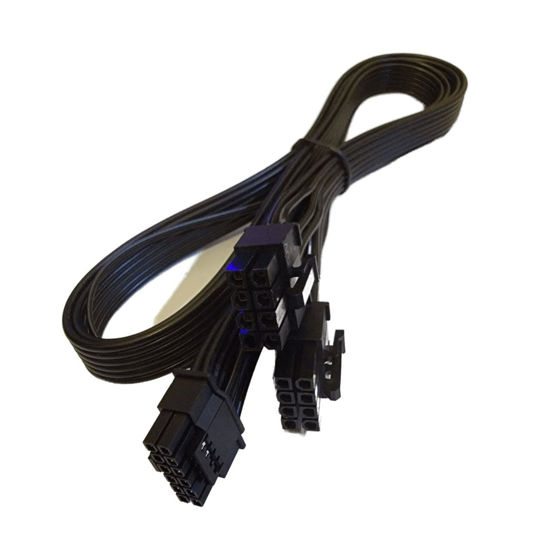 Picture of lilila-ree CPU Cable for Corsair PSUs, CPU 8 Pin Male to CPU 8 Pin (4+4 Detachable) Male EPS-12V Motherboard Power Adapter for Thermaltake ARESGAME Power Supply 25-inch(63cm), Black