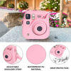 Picture of CAIYOULE Camera Case for Fujifilm Instax Mini SE/7+/7s/7c Instant Film Camera Protective Bag with Adjustable Shoulder Straps，No Camera，Pink