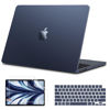 Picture of B BELK Compatible with MacBook Air 13 inch Case 2025 2024 2023 2022 M3 A3113 M2 A2681,[100% Match Official Color] [Ultra Thin Armor] Plastic Hard Shell Case for MacBook Air 13.6 inch, Midnight Clear