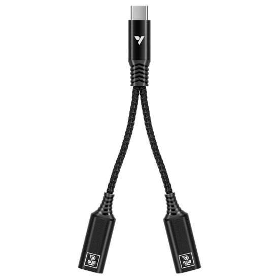 Picture of VIVOSUN USB-C Splitter with 1 Male to 2 Female, 2-in-1 Type C Splitter, Daisy-Chain Adapter Dongle for GrowHub Controller E42A