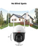 Picture of DEKCO Security Cameras Wireless Outdoor, Solar Powered, Panoramic PTZ, Auto Motion Tracking, True 2K, Color Night Vision, Spotlights, 2-Way Talk, 2 Pack