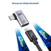 Picture of Cable Matters 2-Pack 40Gbps Flat Right Angle USB C Adapter, Up to [4K@240Hz Video, 240W Charging, 40Gbps Data Transfer] 90 Degree USB C Adapter, Compatible with Thunderbolt 4, iPhone 16, Steam Deck
