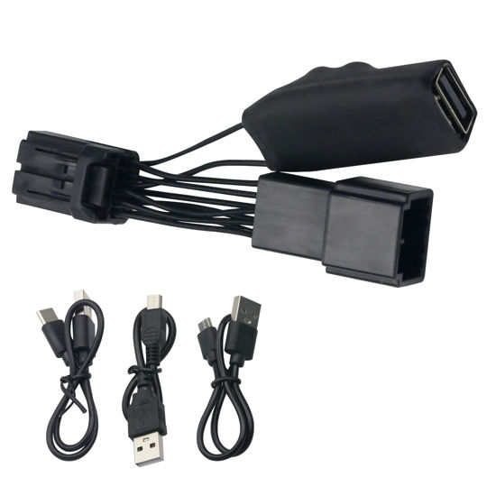 Picture of GPS Dash Cam Power Adapter (10-pin Type A) for Subaru, Nissan and More with Auto-dimming Rearview Mirror Dashcam Charger Cable