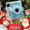 Picture of CAIYOULE Clear Case for Fujifilm Instax Mini SE Camera Protective Case with Back Photo Storage Pocket, Selfie Mirror, Stickers and Adjustable Shoulder Strap