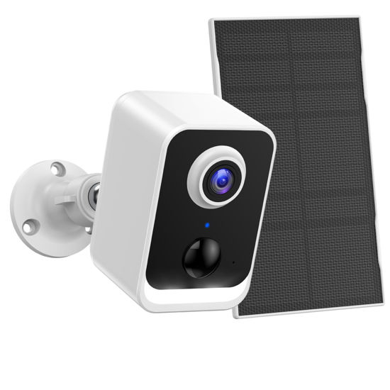 Picture of PEEIPM Security Cameras Wireless Outdoor Solar: Battery Power Cameras for Home Security WiFi Seguridad Camara System Kit Surveillance Monitor with Motion Sensor Flood Light Alarm & Color Night Vision