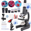 Picture of Gray Microscope for Adults Kids 40-2000X Magnification Compound Microscope with Microscope Slides Fill Light,Suitable for Children Students Home School Laboratory Microscope kit