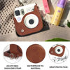 Picture of CAIYOULE Camera Case for Fujifilm Instax Mini SE/7+/7s/7c Instant Film Camera Protective Bag with Adjustable Shoulder Straps，No Camera，Brown