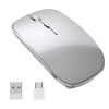 Picture of Halpilt Wireless Mouse Chargeable Portable Silent Wireless Mouse USB and Type-C Dual Mode Wireless Mouse 3 Adjustable DPI for Laptop, Mac, MacBook, Android, PC (Q23S Black) (Grey)