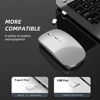 Picture of Halpilt Wireless Mouse Chargeable Portable Silent Wireless Mouse USB and Type-C Dual Mode Wireless Mouse 3 Adjustable DPI for Laptop, Mac, MacBook, Android, PC (Q23S Black) (Grey)
