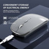 Picture of Halpilt Wireless Mouse Chargeable Portable Silent Wireless Mouse USB and Type-C Dual Mode Wireless Mouse 3 Adjustable DPI for Laptop, Mac, MacBook, Android, PC (Q23S Black) (Grey)