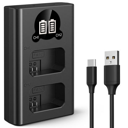 Picture of K&F Concept NP-FW50 Battery Charger with LCD Screen for Sony A7, A7II, A7RII, A7SII, A7S, A7S2, A7R, A7R2, A6000, A6500, A6300, RX10, NEX-3/5/7