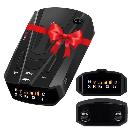 Picture of 2024 New Radar Detectors for Cars with Voice Speed Prompt, 360 ° Detection，Vehicle Speed Alarm System, Led Display,City/Highway Mode, Gifts for Husbands,Boyfriends-Black v7