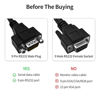 Picture of XANHAM DB9 Y Splitter 1.5 Feet 1 Female to 2 Male 9 Pin Straight Through RS232 Serial Cable Splitter, Double Shielded(Metal Braiding&AL-foil), Black, SC902FMM05