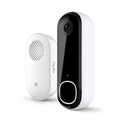 Picture of Arlo Video Doorbell 2K 2nd Generation & Chime 2 Bundle, 2K HD doorbell Camera, 2-Way Audio, Package Detection, Motion Detection and Alerts, Built-in Siren, Night Vision, AVDK4001-100CNS, White