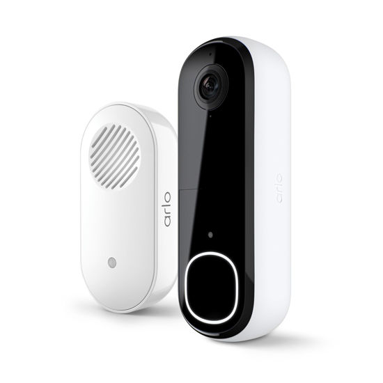 Picture of Arlo Video Doorbell 2K 2nd Generation & Chime 2 Bundle, 2K HD doorbell Camera, 2-Way Audio, Package Detection, Motion Detection and Alerts, Built-in Siren, Night Vision, AVDK4001-100CNS, White