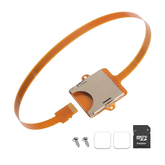 Picture of 11.8 in/30 cm Micro SD Card to SD Card Extension Cable 3D Printer Adapter Cable Micro SD Card Holder Conversion Cable Male to Female Extension Cable Adapter