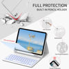 Picture of JKSML 10.9" Case for iPad 10th Generation 2022 with 7 Colors Backlit Keyboard & Pencil Holder, Detachable Bluetooth Round Key Keyboard (Quick Connection), Adjustable Brightness, Soft Silicone, Gray