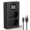 Picture of K&F Concept NP-W235 Battery Charger with Dual-Slot and LCD Screen, Micro USB and Type-C Charger for Fujifilm X-T5, X-T4, GFX 100S, X-H2S, GFX 50S II, VG-XT4
