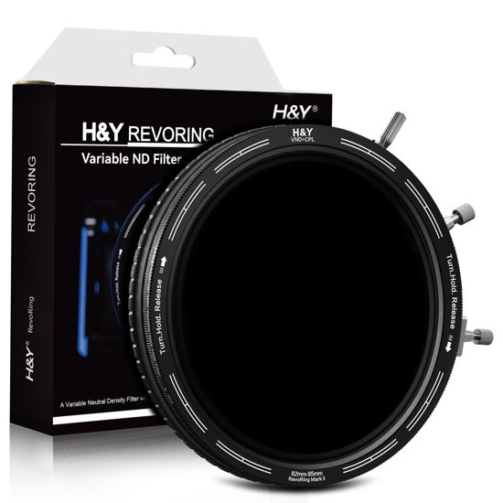 Picture of H&Y RevoRing MKⅡ Variable ND Filter, ND3-ND1000 Neutral Density Filter and CPL with Variable Thread Sizes and Locking System 82 86 92 95mm