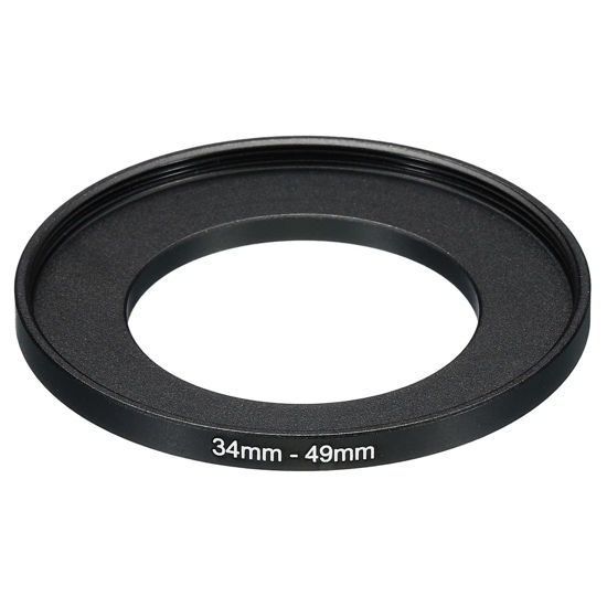 Picture of PATIKIL 34mm-49mm Metal Step Up Ring, Camera Lens Filter Adapter Ring Aluminum Filter Adapter Ring for Camera Lenses Hood, Black