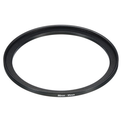 Picture of PATIKIL 86mm-95mm Metal Step Up Ring, Camera Lens Filter Adapter Ring Aluminum Filter Adapter Ring for Camera Lenses Hood, Black