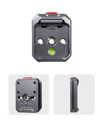 Picture of IFOOTAGE Quick Release Base Q38 Base,with Two Standard 3/8 Screw Holes,A 1/4" Convert Screw,Can Stall on Monopod,Camera Tripod,Slider
