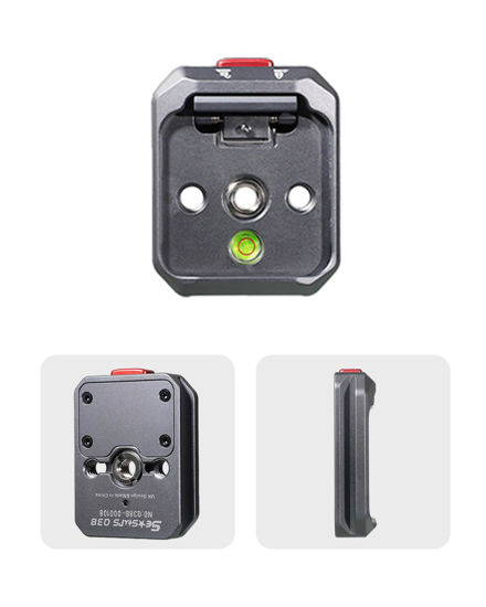 Picture of IFOOTAGE Quick Release Base Q38 Base,with Two Standard 3/8 Screw Holes,A 1/4" Convert Screw,Can Stall on Monopod,Camera Tripod,Slider