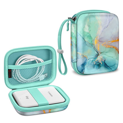 Picture of Fintie Protective Case for Canon Ivy Mini/Canon Ivy 2 Mini/Ivy CLIQ/Ivy CLIQ+/ Ivy CLIQ2/ Ivy CLIQ+2 Instant Camera Photo Printer - Shockproof Hard Shell Carrying Case, Emerald Marble