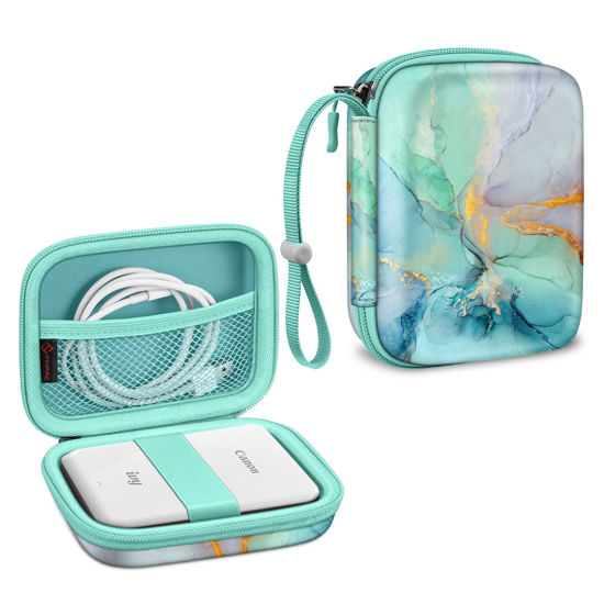Picture of Fintie Protective Case for Canon Ivy Mini/Canon Ivy 2 Mini/Ivy CLIQ/Ivy CLIQ+/ Ivy CLIQ2/ Ivy CLIQ+2 Instant Camera Photo Printer - Shockproof Hard Shell Carrying Case, Emerald Marble