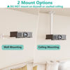 Picture of WALI Projector Ceiling Mount Tray，Projector Wall Mount Holds up to 22lbs，Height Adjustable Universal Projector Mount 22.76-30.24 inches, No Hole Installation, Hidden Cable Routing, White (PM-005-W)