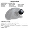 Picture of SANWA Trackball 34mm/1.34in, Replacement Ball for Logitech m575, m570, MX Ergo, Perixx, Kensington, and Other Compatible Trackball Mouse, Glossy Gray