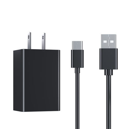 Picture of Amazon Fire Tablet Quick Charger for Kindle Paperwhite AC Power Adapter Wall Charger for Fire 7 6 HD 10 8 Plus Max, Pro, Kids Edition, and eReader USB-C Charging Cable with Type-C/Micro USB Cable.