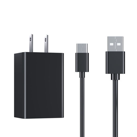Picture of Amazon Fire Tablet Quick Charger for Kindle Paperwhite AC Power Adapter Wall Charger for Fire 7 6 HD 10 8 Plus Max, Pro, Kids Edition, and eReader USB-C Charging Cable with Type-C/Micro USB Cable.