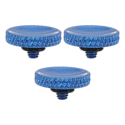 Picture of PATIKIL Camera Shutter Button, 3 Pack Soft Shutter Release Button Pure Copper Camera Button Knurled Suitable for Nikon for Fujifilm for Leica DSLR/SLR Camera, Blue