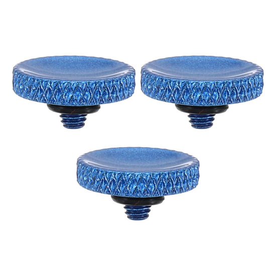 Picture of PATIKIL Camera Shutter Button, 3 Pack Soft Shutter Release Button Pure Copper Camera Button Knurled Suitable for Nikon for Fujifilm for Leica DSLR/SLR Camera, Blue