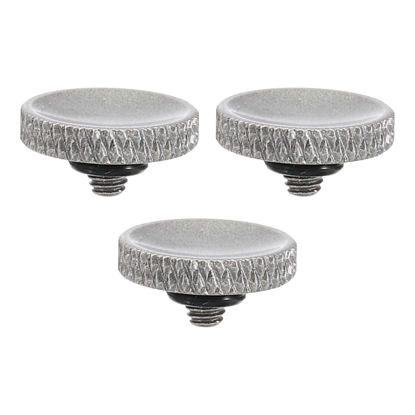Picture of PATIKIL Camera Shutter Button, 3 Pack Soft Shutter Release Button Pure Copper Camera Button Knurled Suitable for Nikon for Fujifilm for Leica DSLR/SLR Camera, Gray