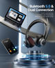 Picture of JIAMQISHI Bluetooth Headset with Microphone, Wireless Headphones with ENC Noise Cancelling mic Mute V5.2 On-Ear Wired for Laptop/iPhone/Android/Cell Phones/Computer/Zoom/Skype