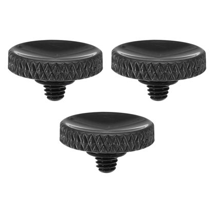Picture of PATIKIL Camera Shutter Button, 3 Pack Soft Shutter Release Button Pure Copper Camera Button Knurled Suitable for Nikon for Fujifilm for Leica DSLR/SLR Camera, Black