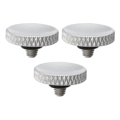 Picture of PATIKIL Camera Shutter Button, 3 Pack Soft Shutter Release Button Pure Copper Camera Button Knurled Suitable for Nikon for Fujifilm for Leica DSLR/SLR Camera, Silver