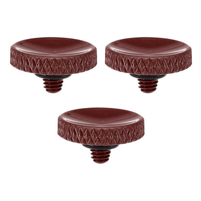 Picture of PATIKIL Camera Shutter Button, 3 Pack Soft Shutter Release Button Pure Copper Camera Button Knurled Suitable for Nikon for Fujifilm for Leica DSLR/SLR Camera, Dark Red