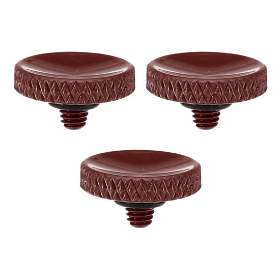 Picture of PATIKIL Camera Shutter Button, 3 Pack Soft Shutter Release Button Pure Copper Camera Button Knurled Suitable for Nikon for Fujifilm for Leica DSLR/SLR Camera, Dark Red