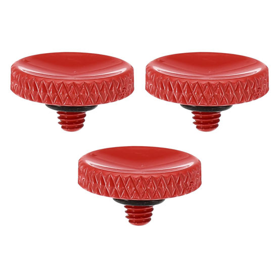 Picture of PATIKIL Camera Shutter Button, 3 Pack Soft Shutter Release Button Pure Copper Camera Button Knurled Suitable for Nikon for Fujifilm for Leica DSLR/SLR Camera, Red