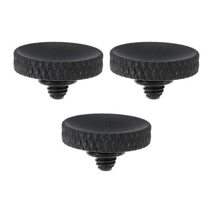 Picture of PATIKIL Camera Shutter Button, 3 Pack Soft Shutter Release Button Pure Copper Camera Button Knurled Suitable for Nikon for Fujifilm for Leica DSLR/SLR Camera, Matte Black