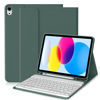 Picture of aoub for iPad 10th Generation Case with Keyboard 10.9 inch 2022, Detachable Bluetooth Keyboard, Smart Stand Folio Keyboard Cover with Pencil Holder for iPad 10th Gen, Dark Green