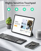 Picture of Samsers Multi-Device Foldable Bluetooth Keyboard with Touchpad, Rechargeable Dual-Mode(2.4G+BTx2) Wireless Keyboard with Holder, Portable Folding Keyboard for Android Windows iOS Mac OS - Black