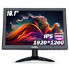 Picture of JaiHo 10.1 Inch Small IPS Monitor 1920×1200 Resolution 60Hz HD Display Screen, 16:10 Portable Security Monitor with Built-in Speaker, HDMI Monitor for Gaming CCTV Security Camera Raspberry Pi PC