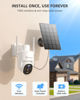 Picture of Solar Security Cameras Wireless Outdoor, 2K WiFi Cameras for Home Security, 360° PTZ Surveillance Camera with PIR, Color Night Vision, 2-Way Talk, IP66 Waterproof, SD/Cloud, Work with Alexa (2 Pack)